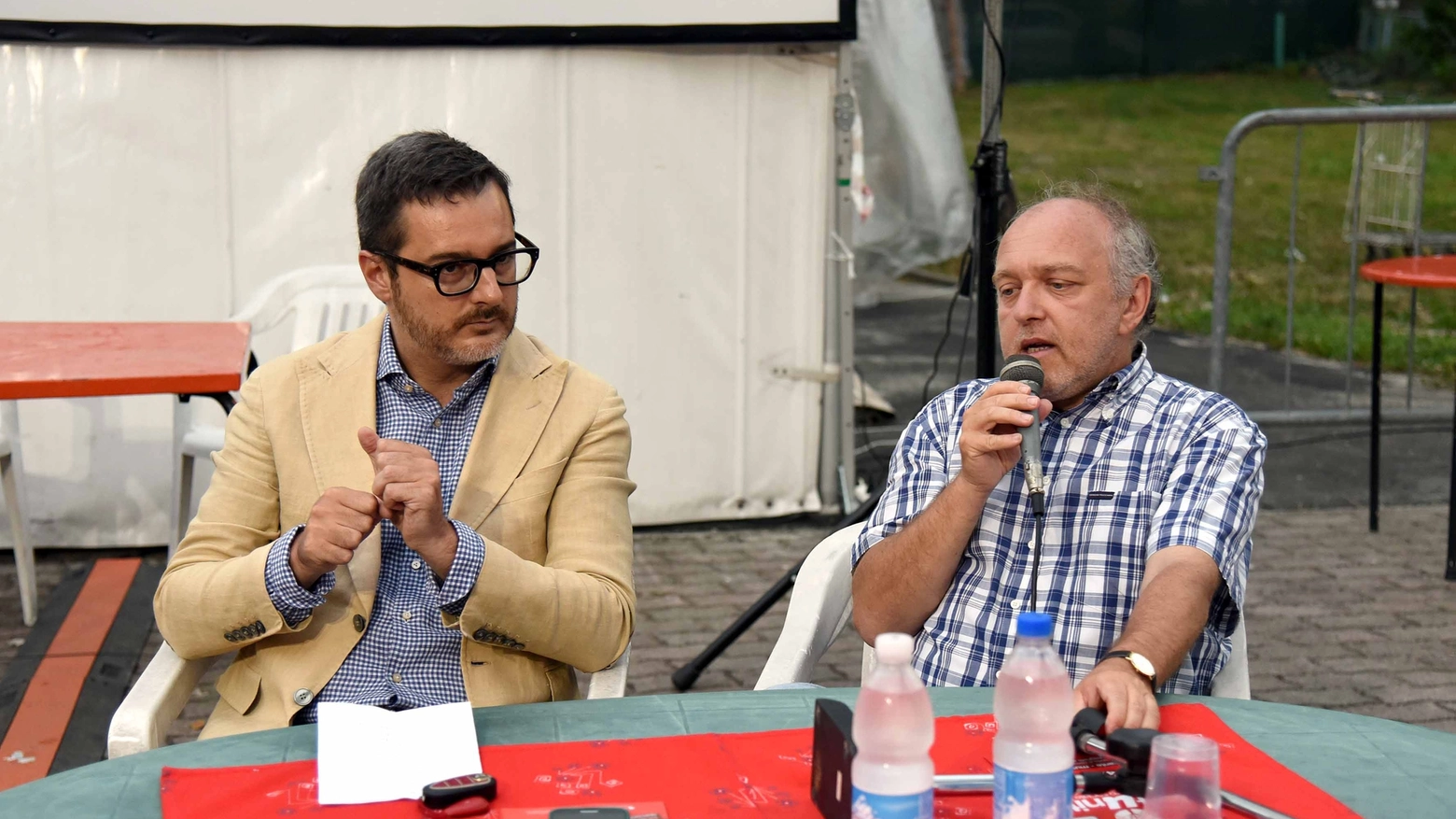 Il capo cronista Cristiano Bendin intervista il sindaco Tiziano Tagliani