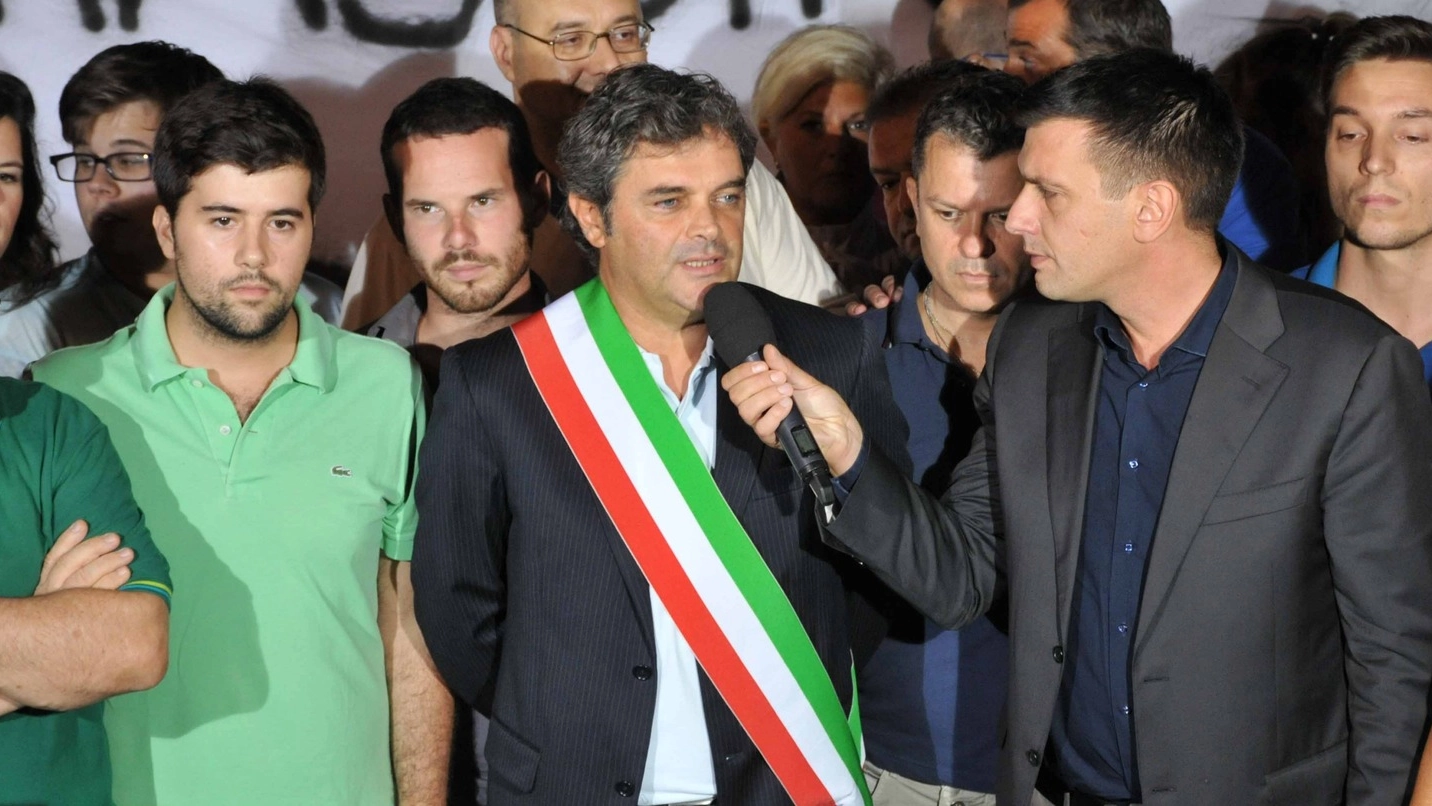 Il sindaco di Rovigo, Massimo Bergamin a una manifestazione (foto Donzelli)