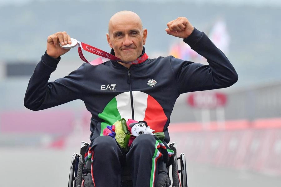 Luca Mazzone alle Paralimpiadi di Tokyo 2020 (Ansa)