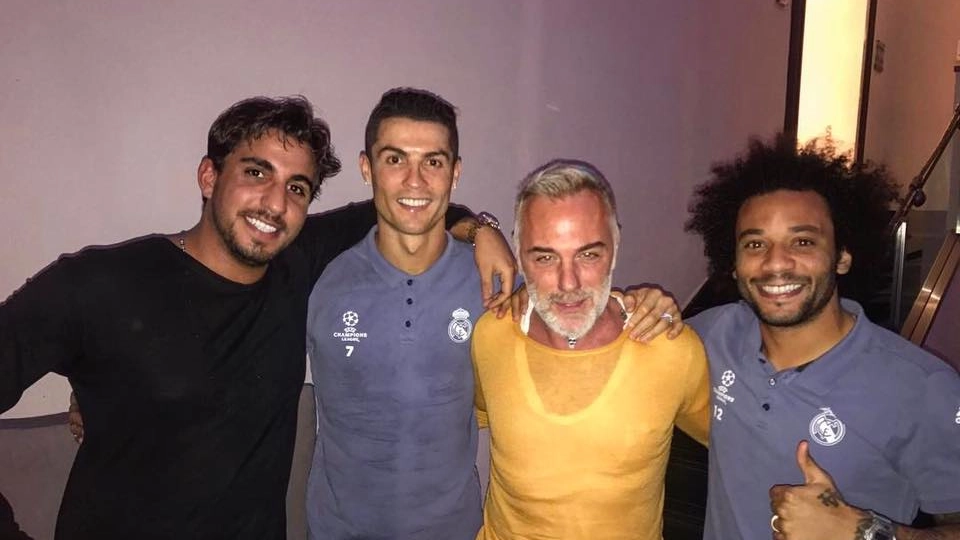 Gianluca Vacchi con Cristiano Ronaldo e Marcelo