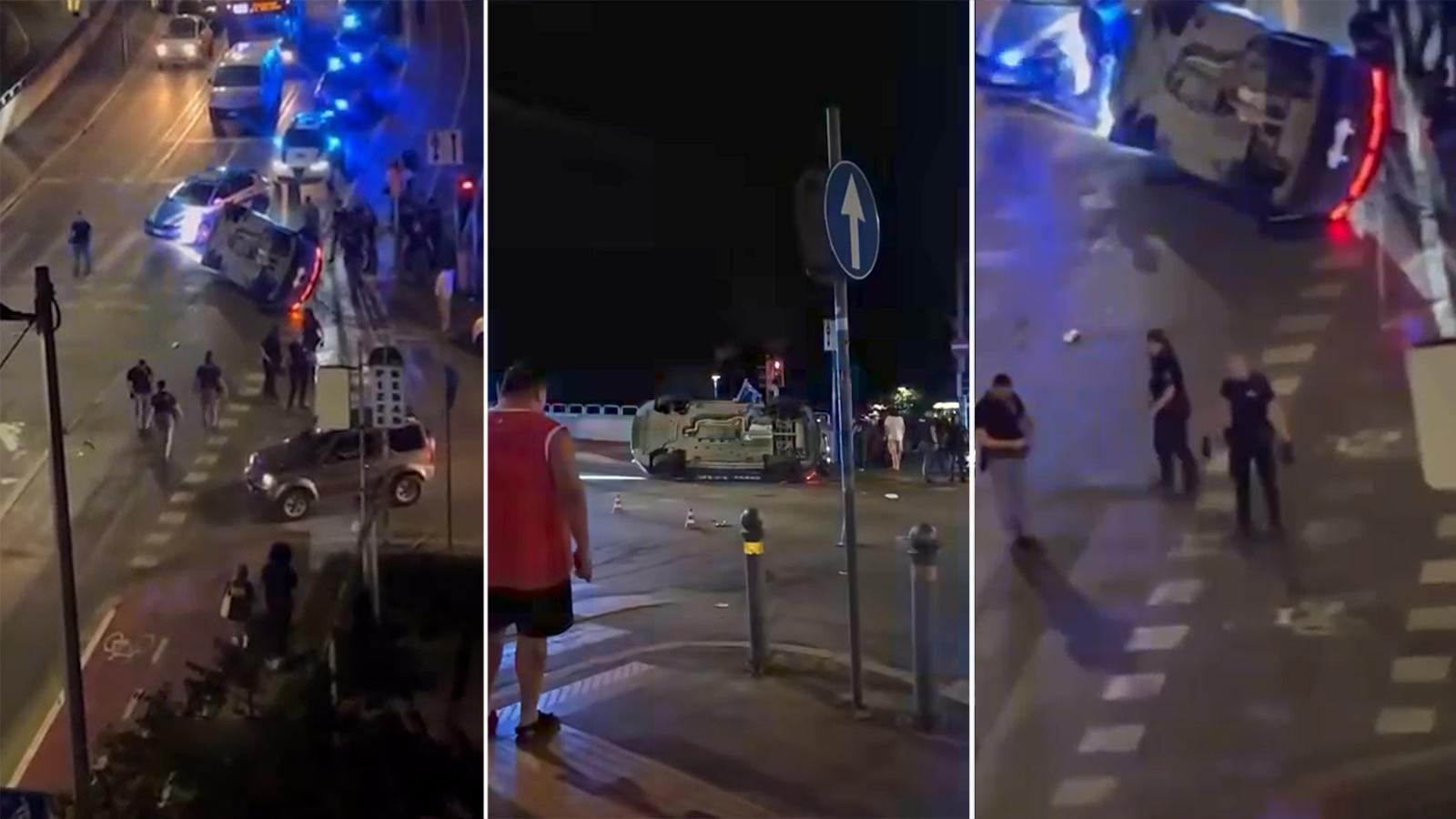 incidente in via san donato nello schianto coinvolta un8217auto della polizia