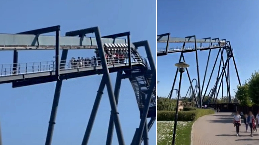 La scena è stata immortalata dallo smartphone di un ospite del parco, che subito ha pubblicato il video su un canale social