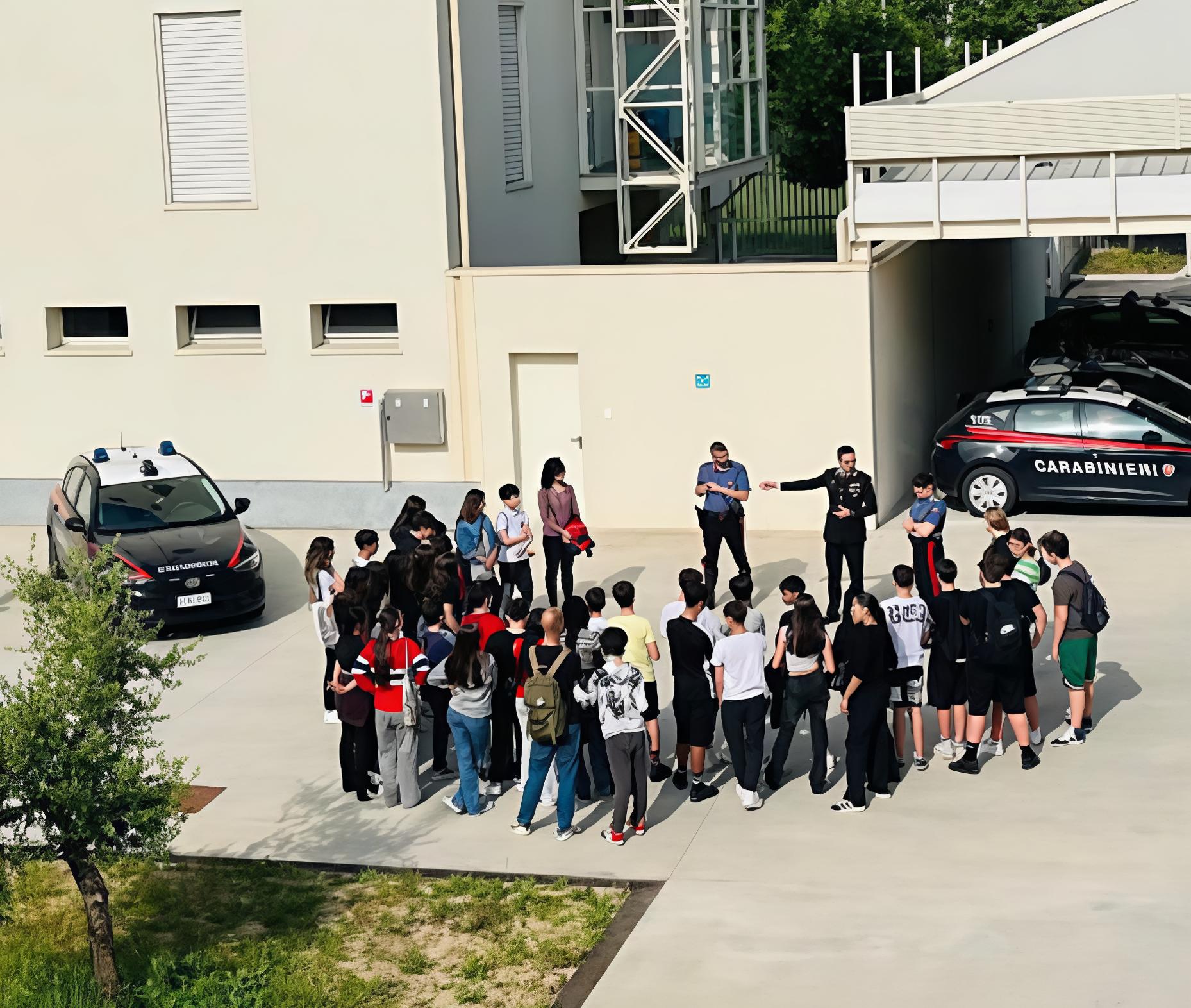 Studenti e carabinieri. In caserma a lezione di legalità e sicurezza Studenti e carabinieri. In caserma a lezione di legalità e sicurezza