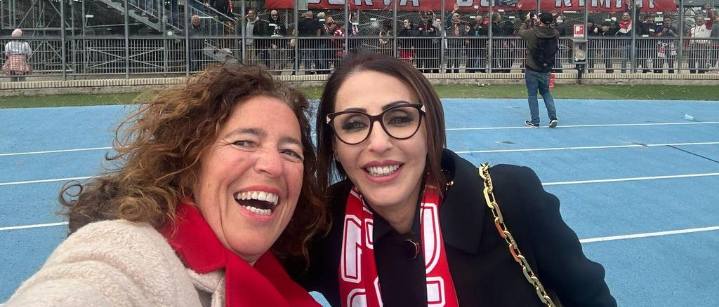 Rimini-Entella è stata anche la partita del gemellaggio tra calcio e baseball. Stefania Di Salvo e Alessia Valducci sono unite dalla passione per lo sport.