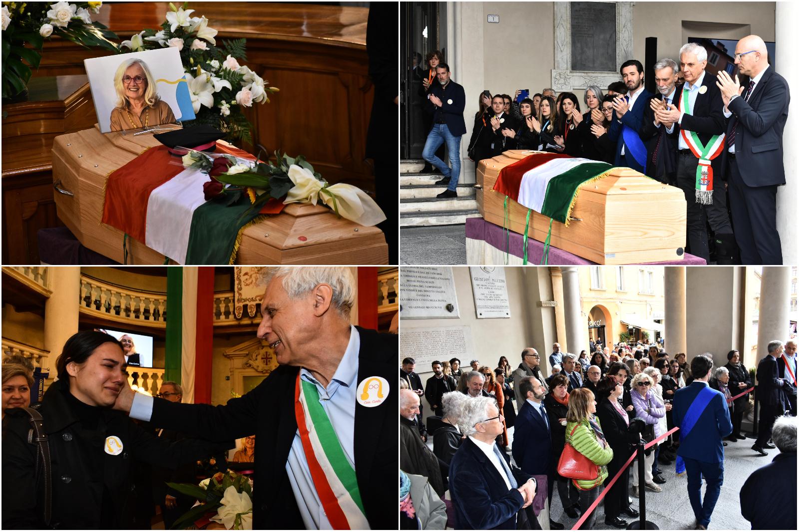 Funerale di Carla Rinaldi: quattro sindaci come picchetto d’onore e maxischermi Funerale di Carla Rinaldi: quattro sindaci come picchetto d’onore e maxischermi