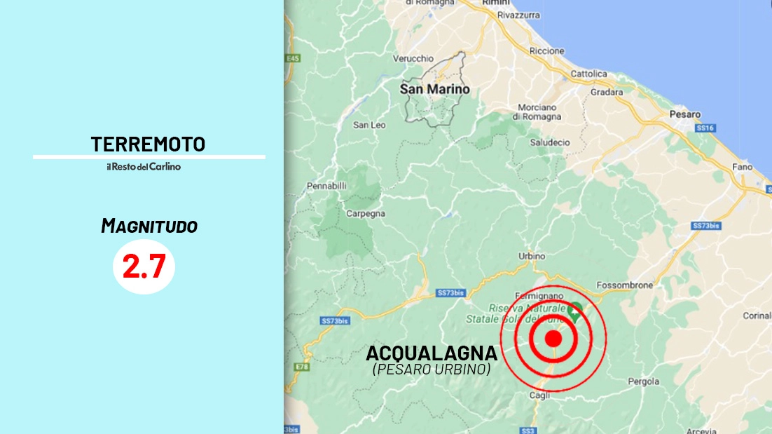Terremoto oggi nella provincia di Pesaro Urbino