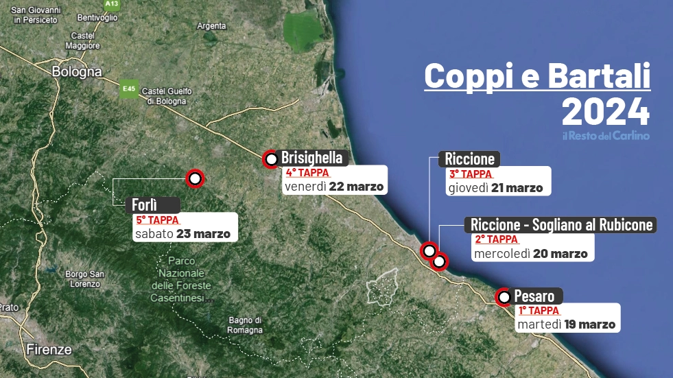 Romagna e Marche protagoniste per la Coppi e Bartali edizione 2024, una classica del ciclismo