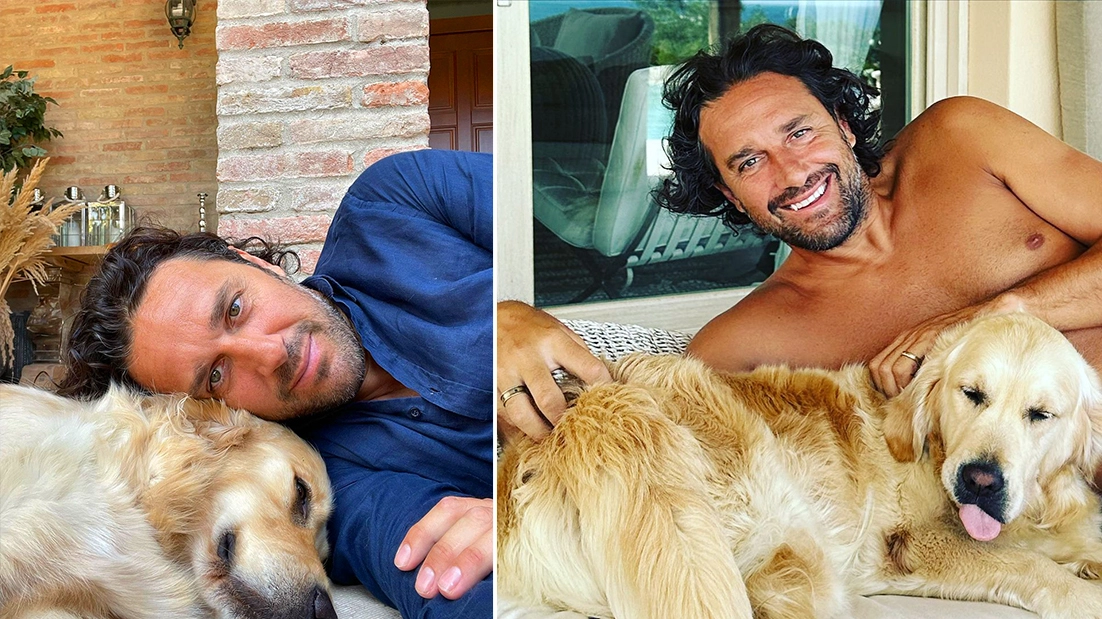 Luca Toni con il suo cane