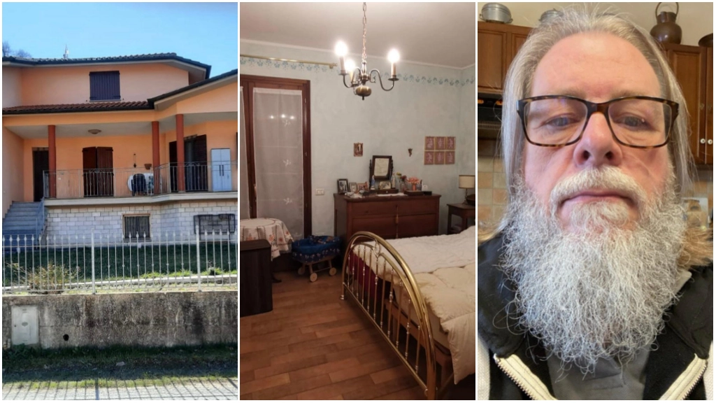 Presunti abusi sessuali nella villa del prete, don Roberto Pellizzari. L'esterno e la camera da letto della casa, attualmente sotto sequestro per le indagini