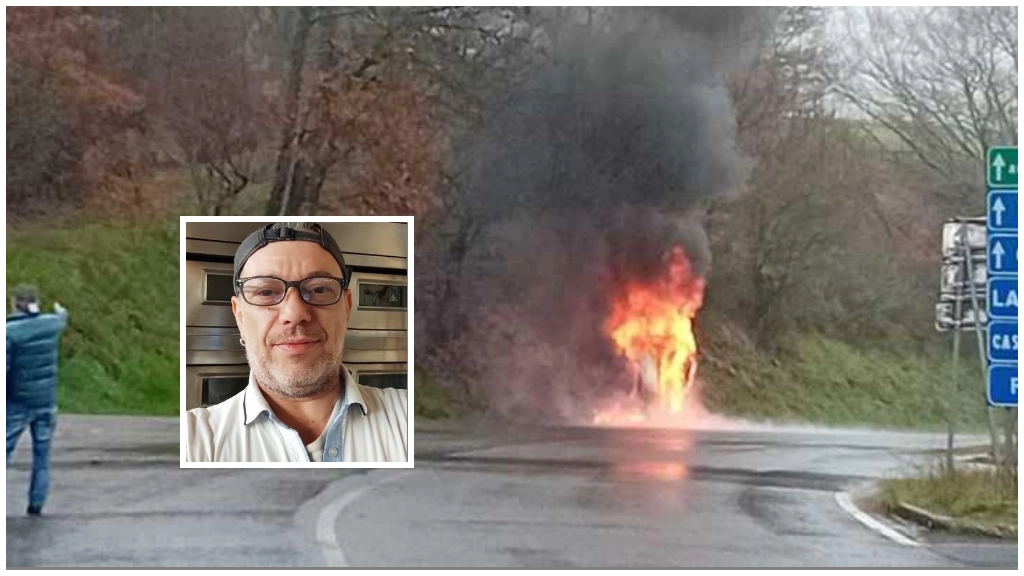 Luca Tincani si è gettato dall’auto in fiamme, è salvo per un soffio: “Per fortuna nessuno si è fatto male. Ma ora sono senza lavoro e senza macchina: qui non passano mezzi pubblici”