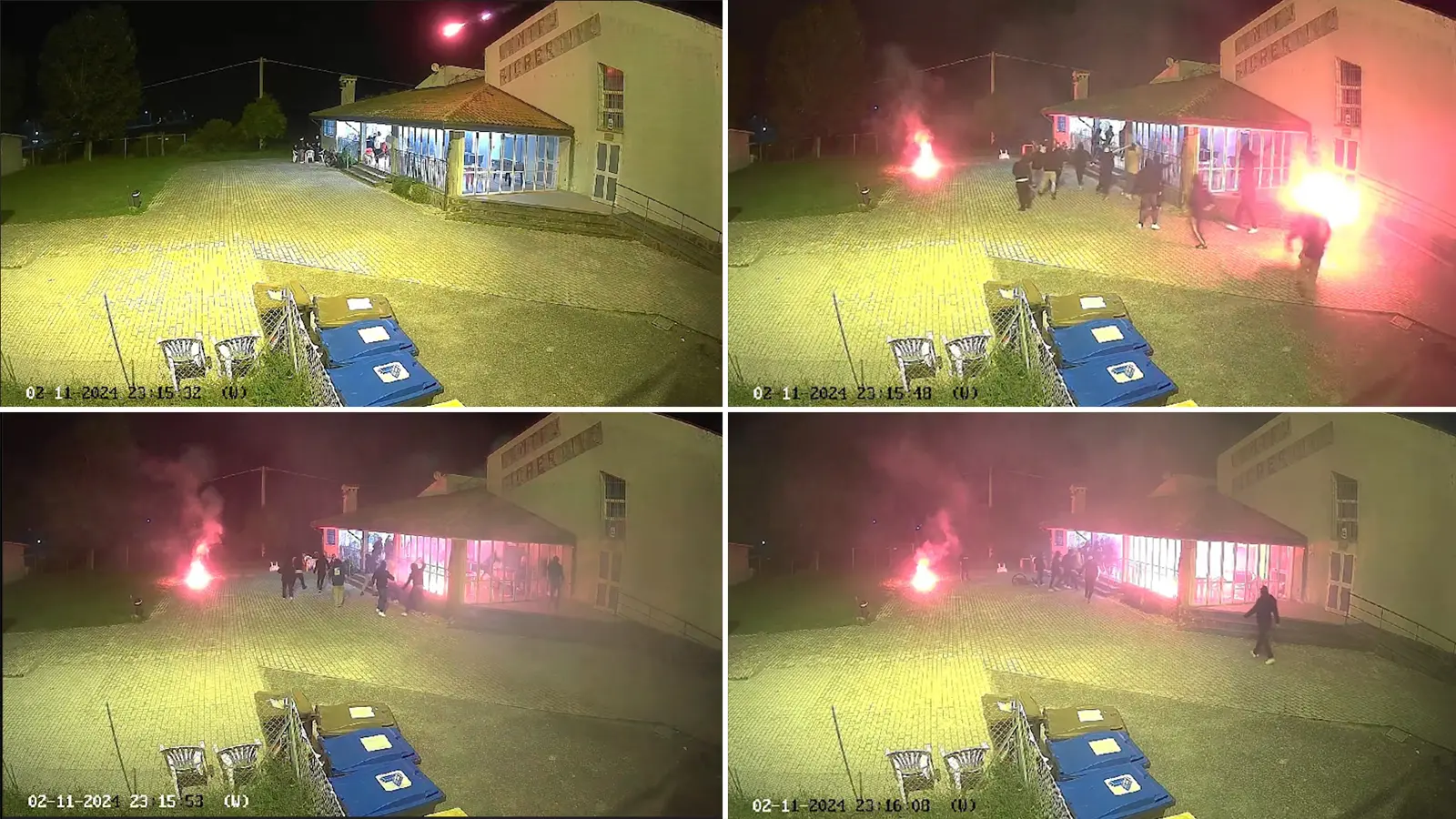 Raid contro il centro ricreativo degli ultras, bastoni e bombe carta: un ferito grave. Video