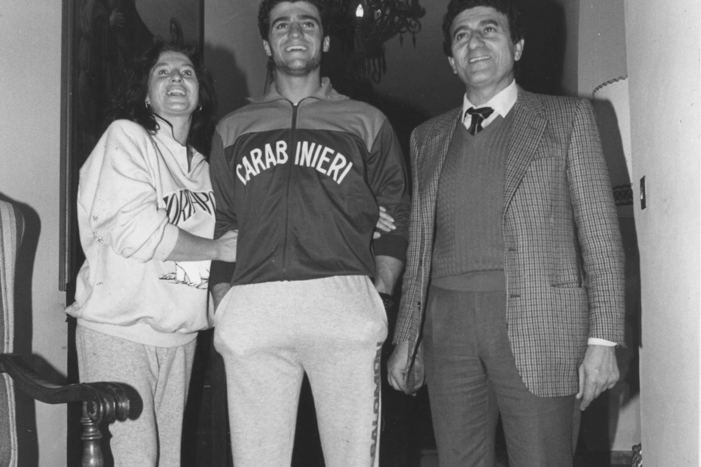 Foto di famiglia, Alberto Tomba tra la mamma Maria Grazia e il papà Franco