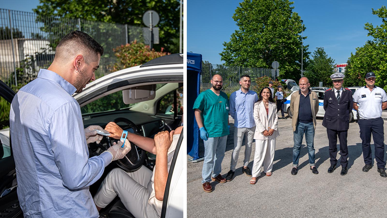 lotta ad alcol e droga polizia locale e medici fanno i test in strada