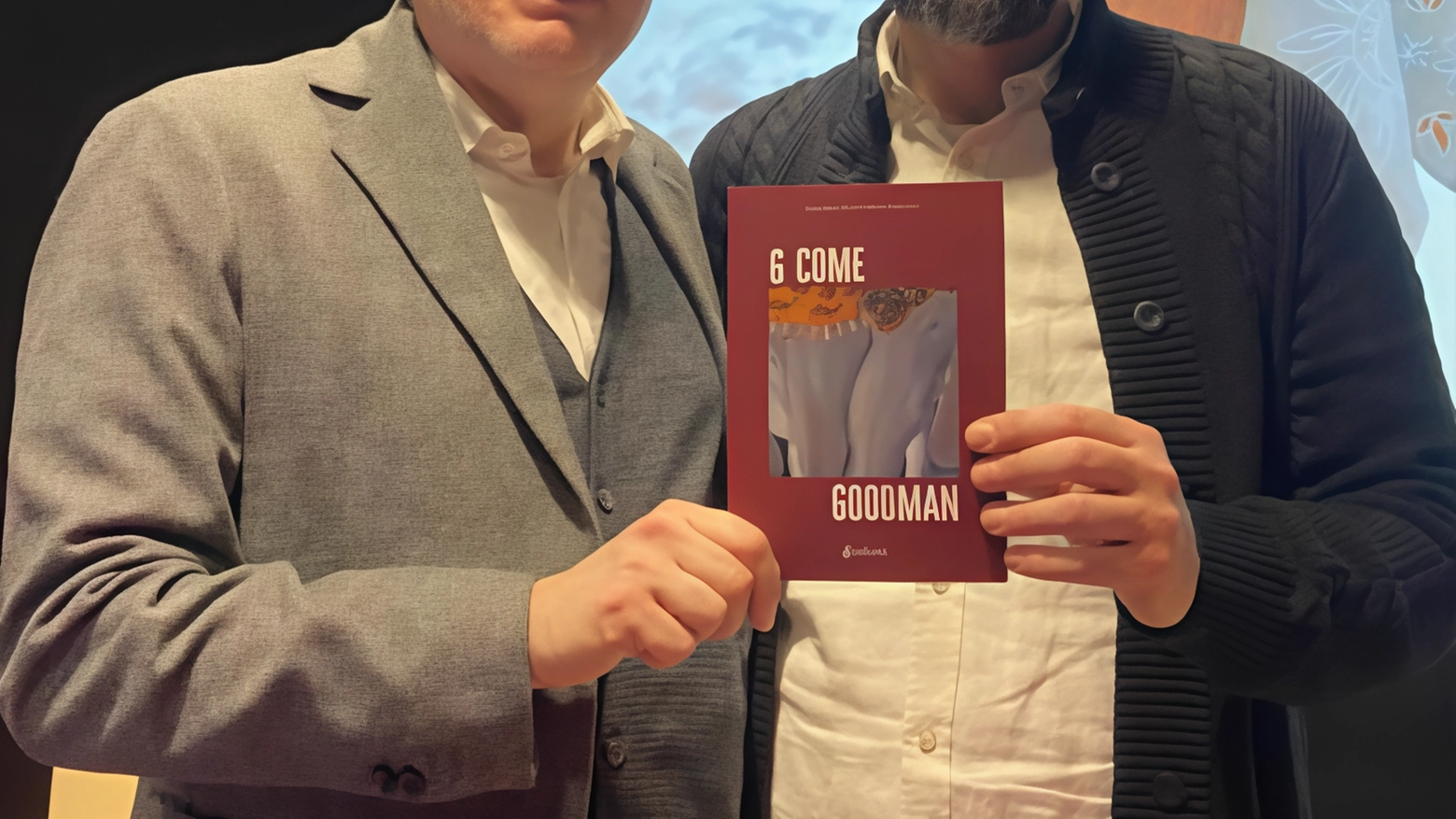 Il duo Max Milano e Antonio Montefusco presenta il romanzo 'G come Goodman', ambientato a Castel Guelfo, con una trama fantastica e attuale che esplora il divieto dell'amore e l'uso delle mascherine.