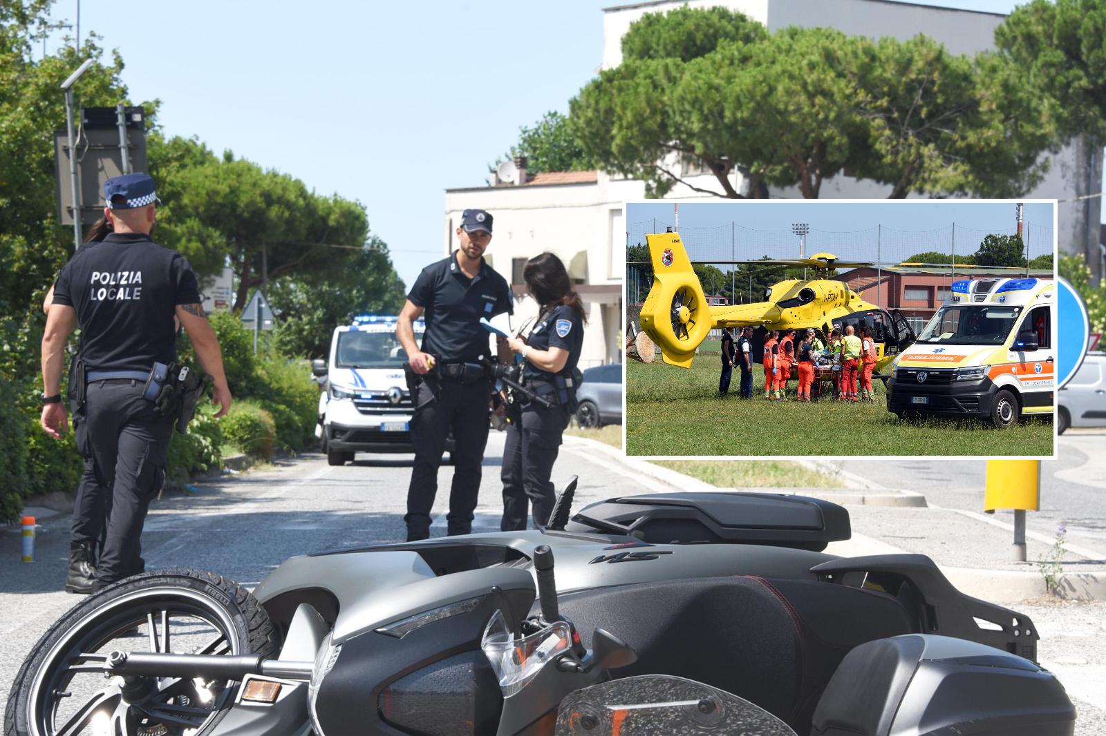 investita sulle strisce da uno scooter gravissima riccionese di 18 anni