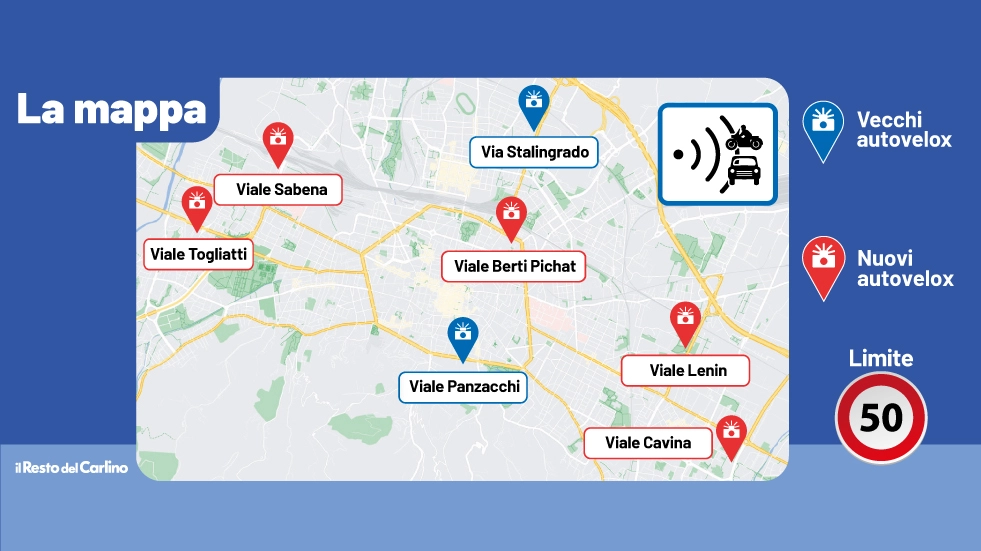 La mappa degli autovelox a Bologna