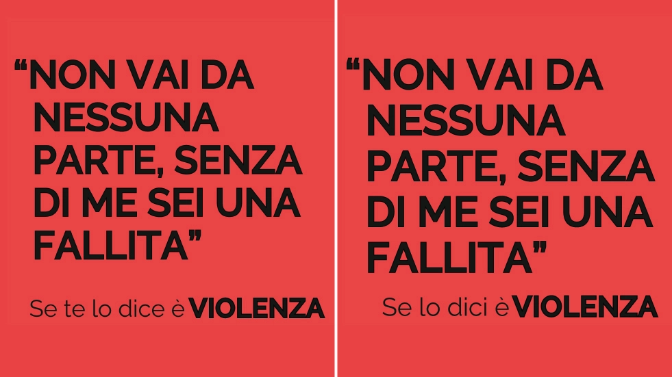 L’iniziativa in Emilia Romagna: ogni manifesto avrà una doppia versione per maltrattate e maltrattanti