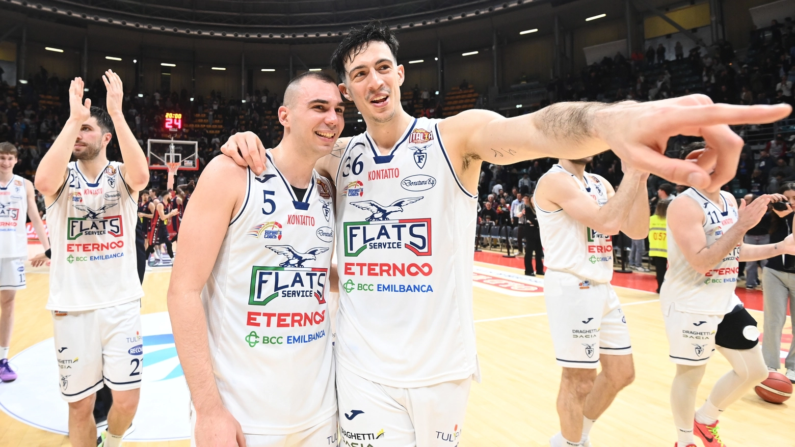 Pienone al PalaDozza con la vittoria numero 4 nella fase a orologio di A2. Domenica prossima c’è la trasferta sul parquet di Agrigento