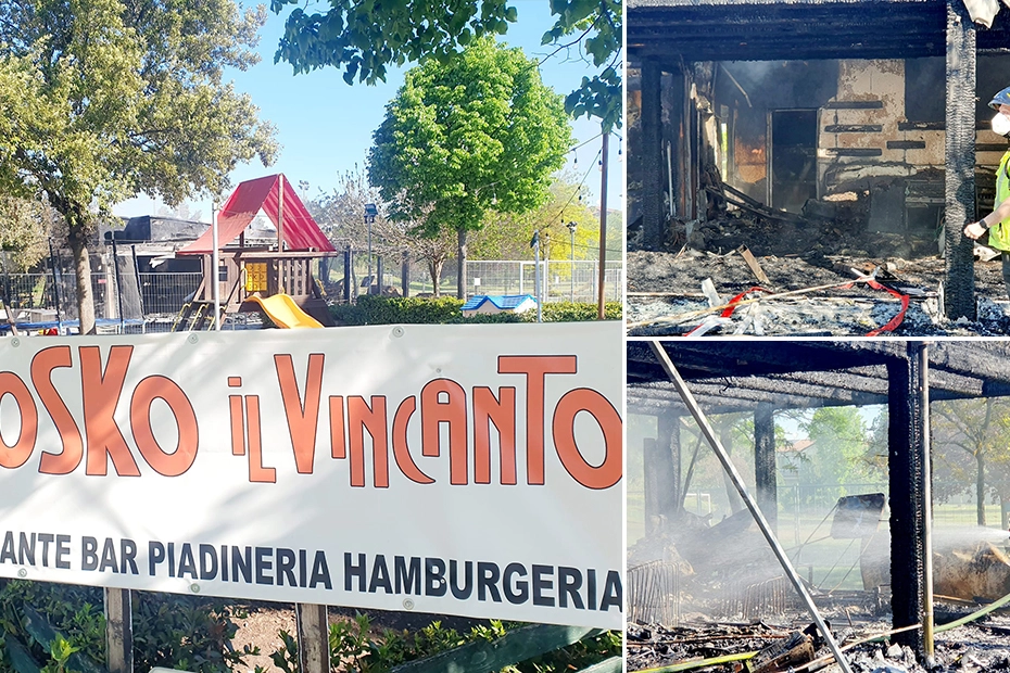 Incendio nel ristorante di Villa Verucchio: le cause saranno appurate dalle indagini dei carabinieri (foto Migliorini)