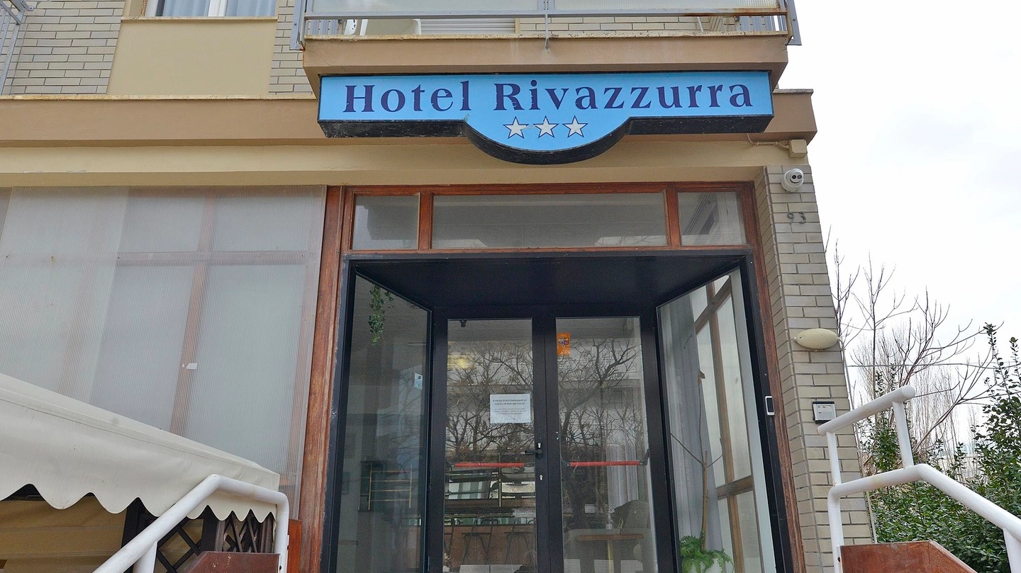 L’ingresso dell’hotel Rivazzurra acquistato da Nardo Filippetti per ricostruirlo