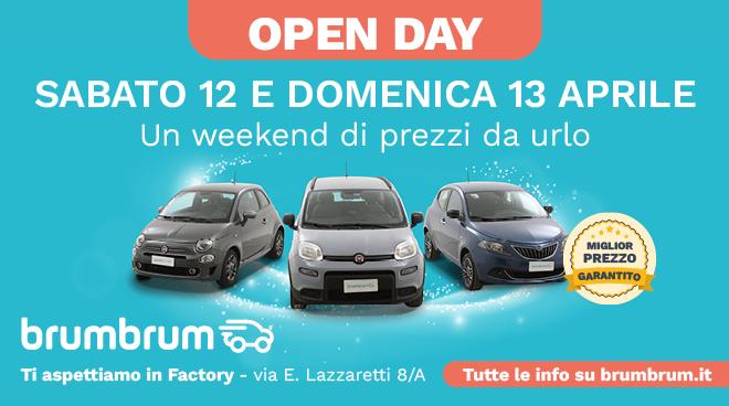 Open day brumbrum: il 12 e il 13 aprile, un weekend di offerte eccezionali Open day brumbrum: il 12 e il 13 aprile, un weekend di offerte eccezionali