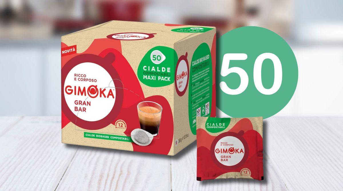 SOLO per da Ilrestodelcarlino.it SOLO 5€ per 50 Cialde Gimoka Gran Bar Intenso il caffè forte e corposo in cialde compostabili
