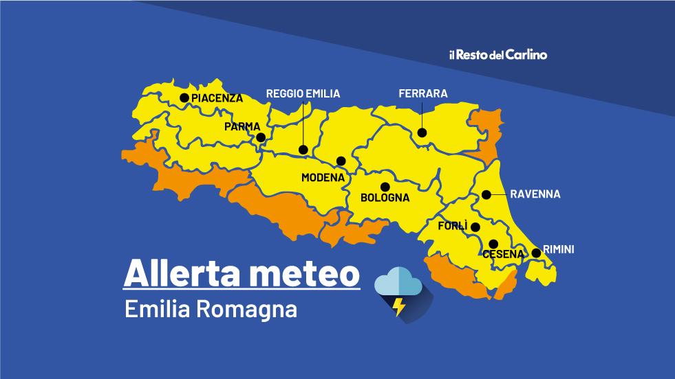 Temporali forti domani in Emilia Romagna, l’allerta meteo e le zone a rischio