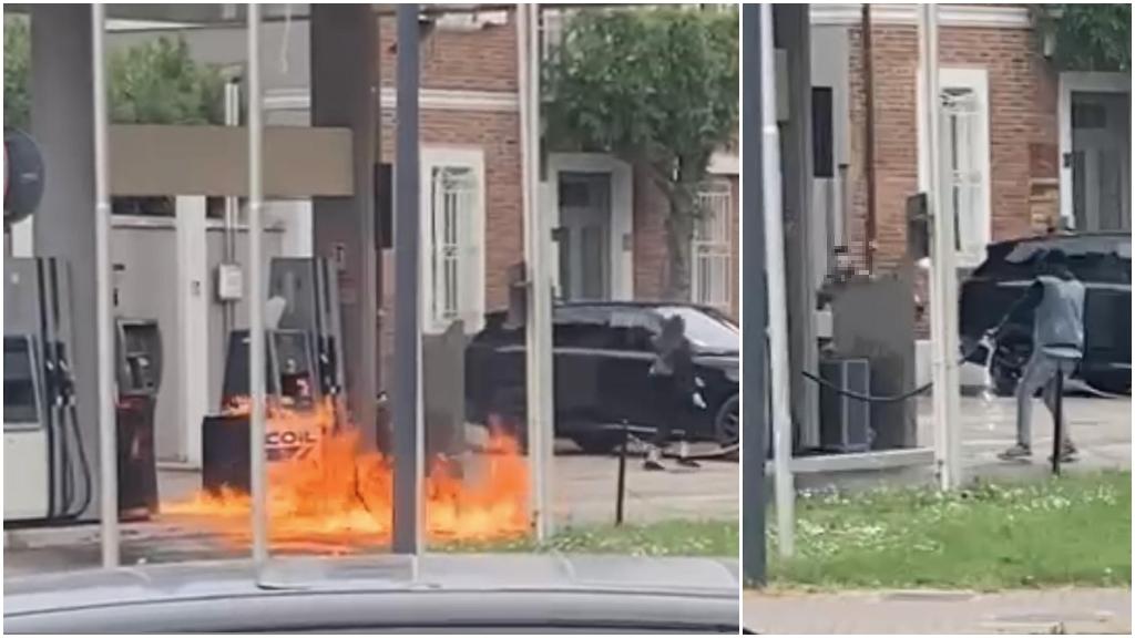Ravenna: dà fuoco al distributore di benzina, rischio esplosione. Video