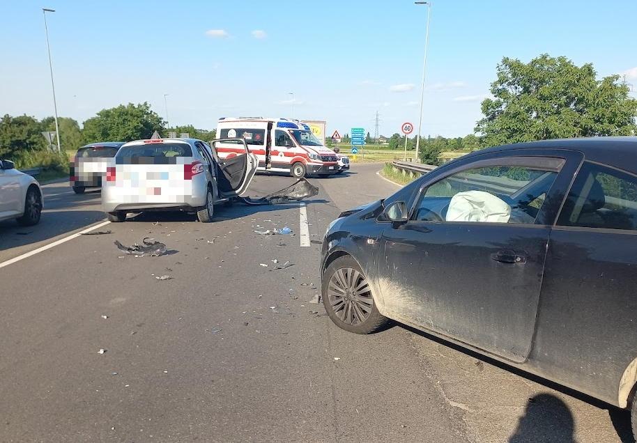 incidenti nella bassa grave centauro cinquantenne