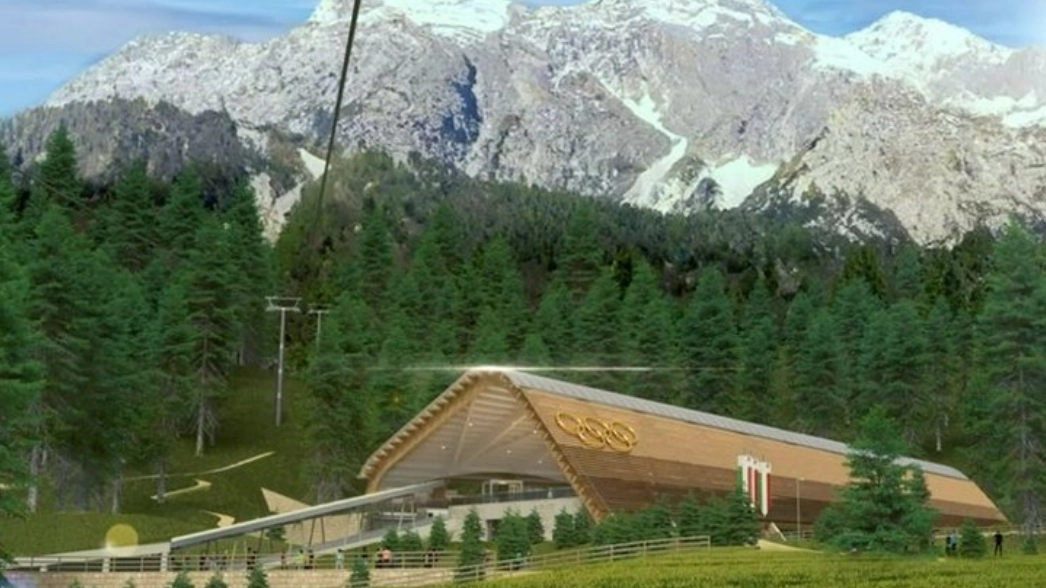 Un'immagine del progetto Cortina Sliding Center (foto Instagram Impresa Pizzarotti)