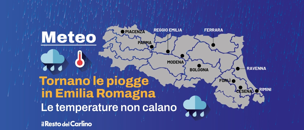 Meteo Emilia Romagna, tornano le piogge: ecco quando e dove