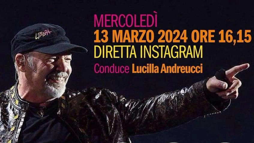Vasco Rossi incontra Libera: l'annuncio della diretta Instagram di domani