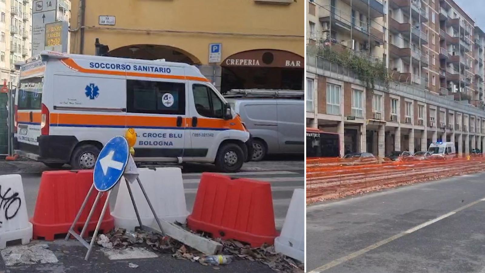 Bologna ambulanza da Ilrestodelcarlino.it Bologna ambulanza a sirene spiegate bloccata nel traffico in via Saffi
