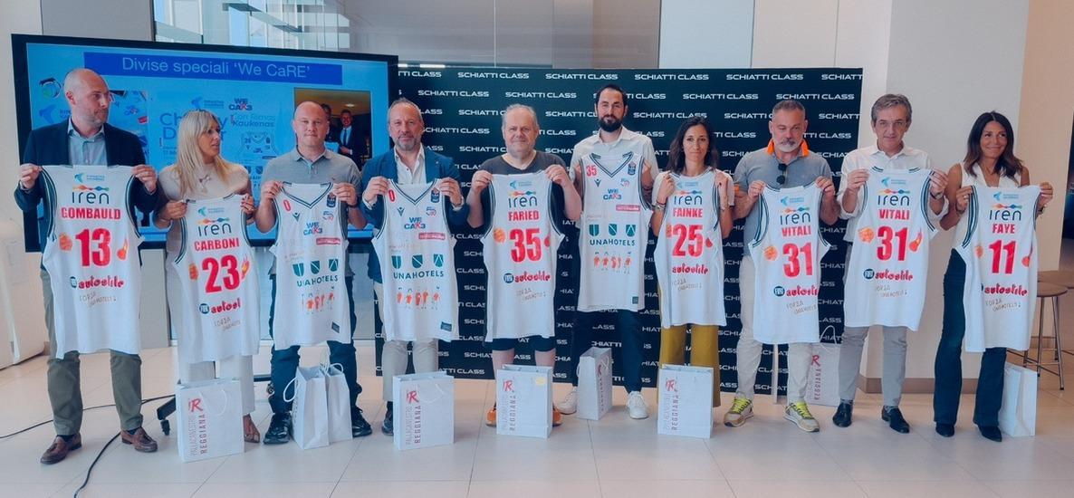 pallacanestro reggiana conclude il secondo anno del progetto benefico we care 