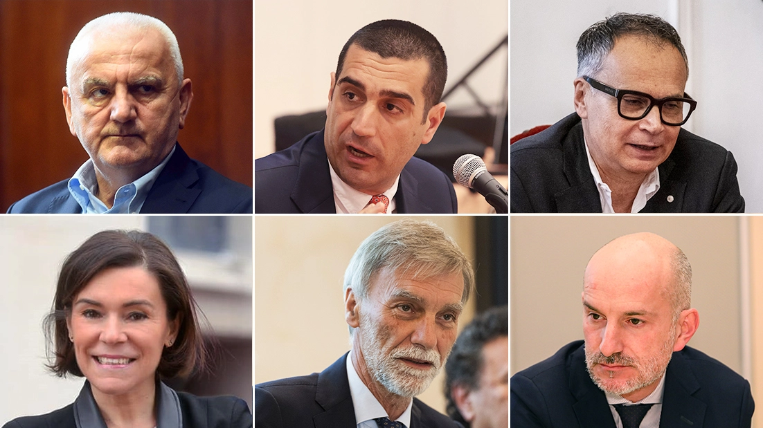 Vincenzo Colla, Michele De Pascale, Andrea Corsini, Elisabetta Gualmini, Graziano Delrio e Paolo Calvano