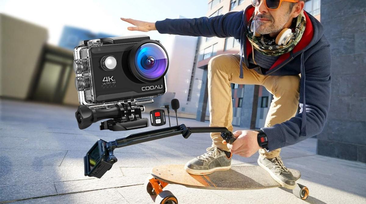 Action Cam da Ilrestodelcarlino.it Action Cam HD 4K impermeabile con telecomando e 2 batterie per filmare le tue avventure