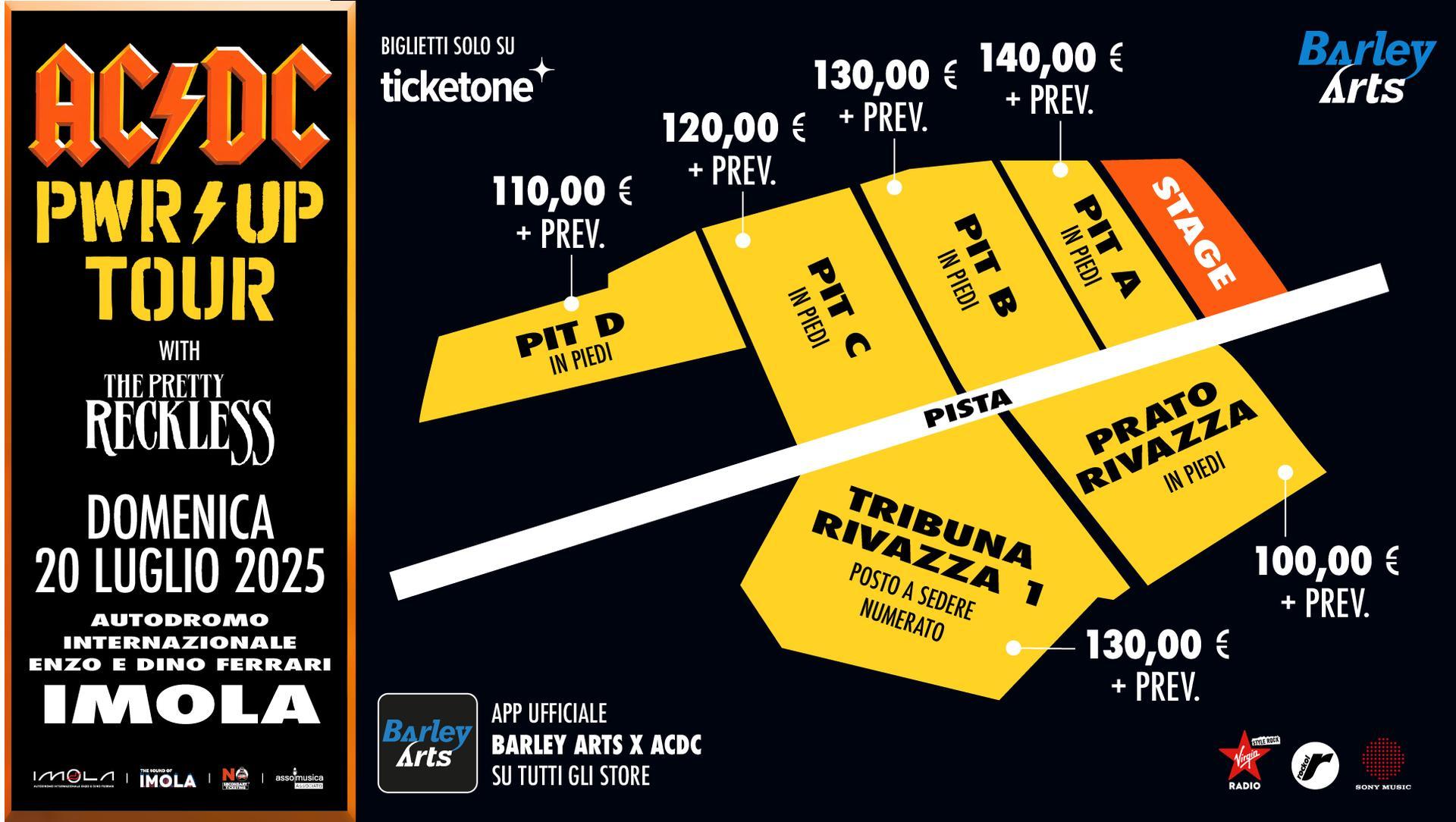 Imola corsa da Ilrestodelcarlino.it AC DC a Imola corsa al biglietto 6 settori nell’area concerto