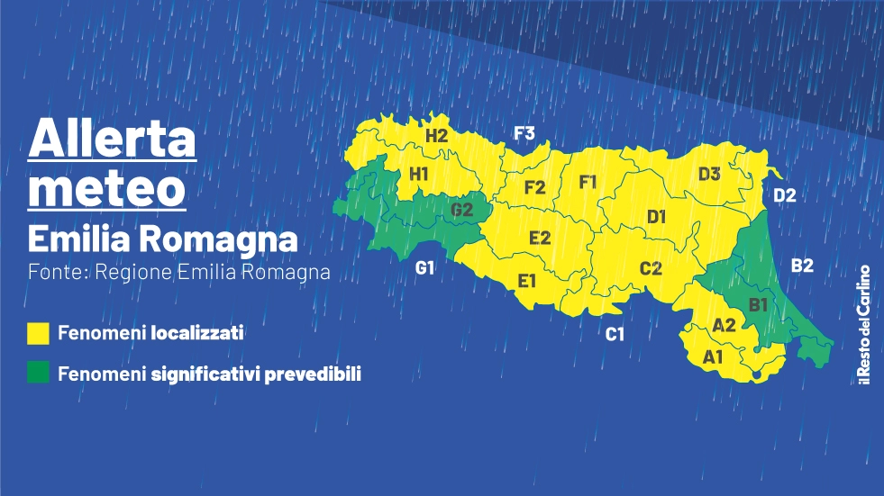 Allerta meteo per temporali in Emilia Romagna
