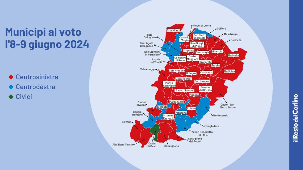 Elezioni in provincia di Bologna: Valsamoggia, Pianoro, Castenaso e gli altri
