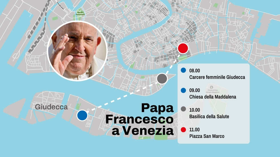 Papa Francesco a Venezia: il programma del 28 aprile