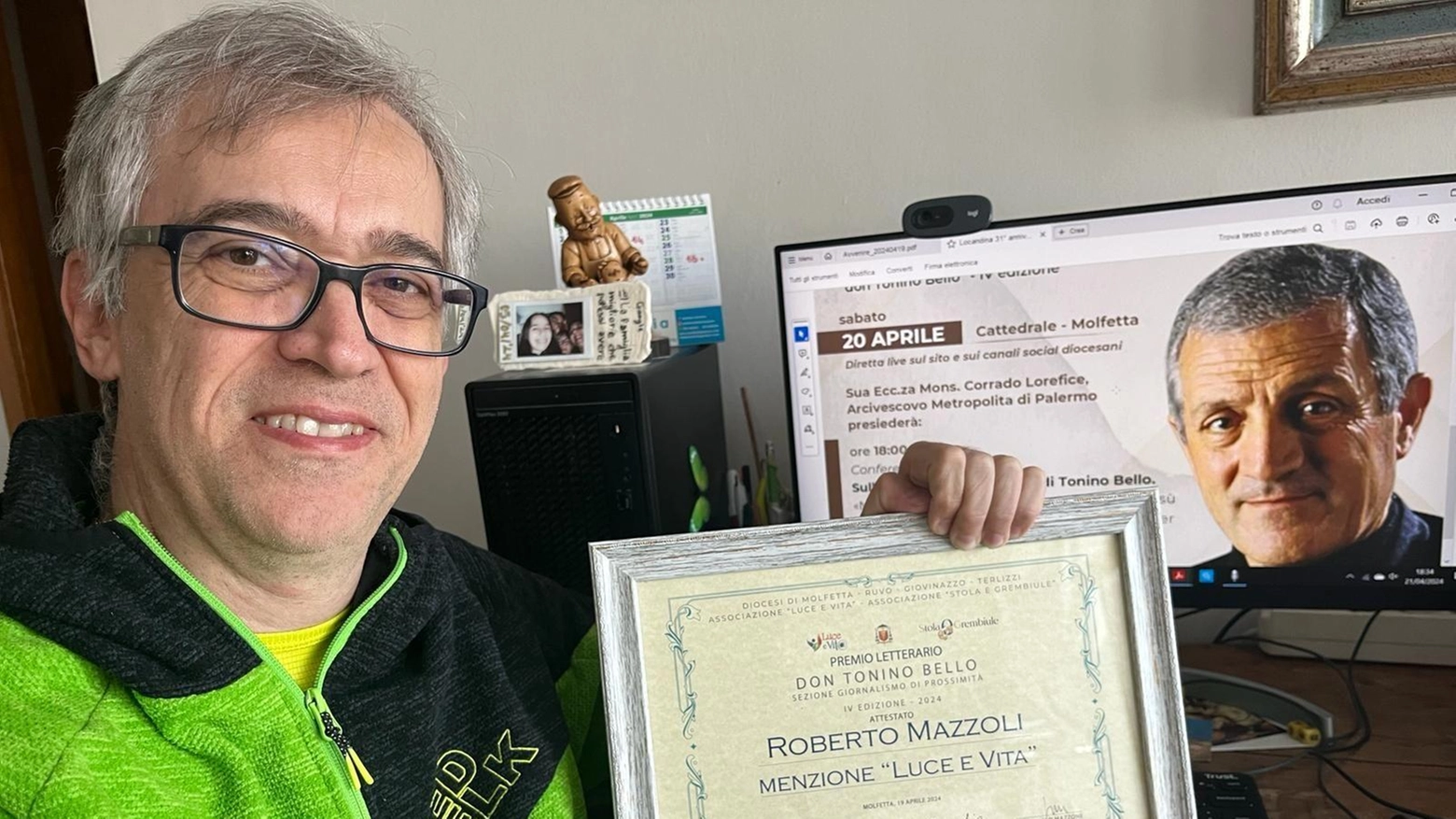 Un altro sigillo per Roberto Mazzoli. Il giornalista brilla al premio ’don Bello’