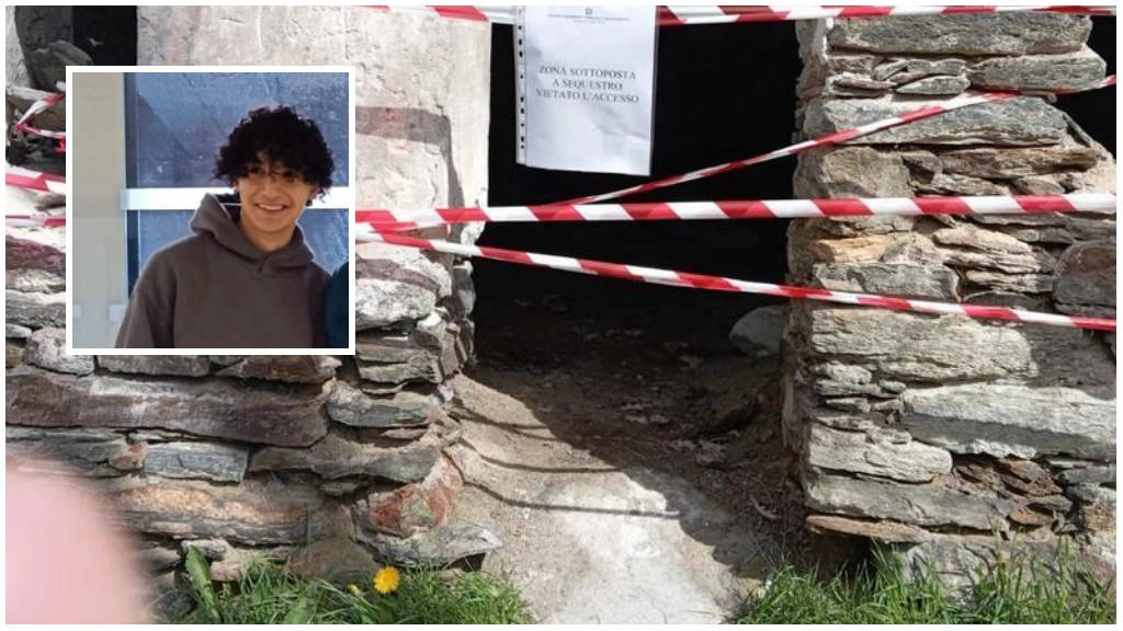 La chiesetta abbandonata nel quale è stato trovato il povero corpo della ragazza; nel riquadro Sohaib Teima, accusato del femminicidio avvenuto ad Aosta