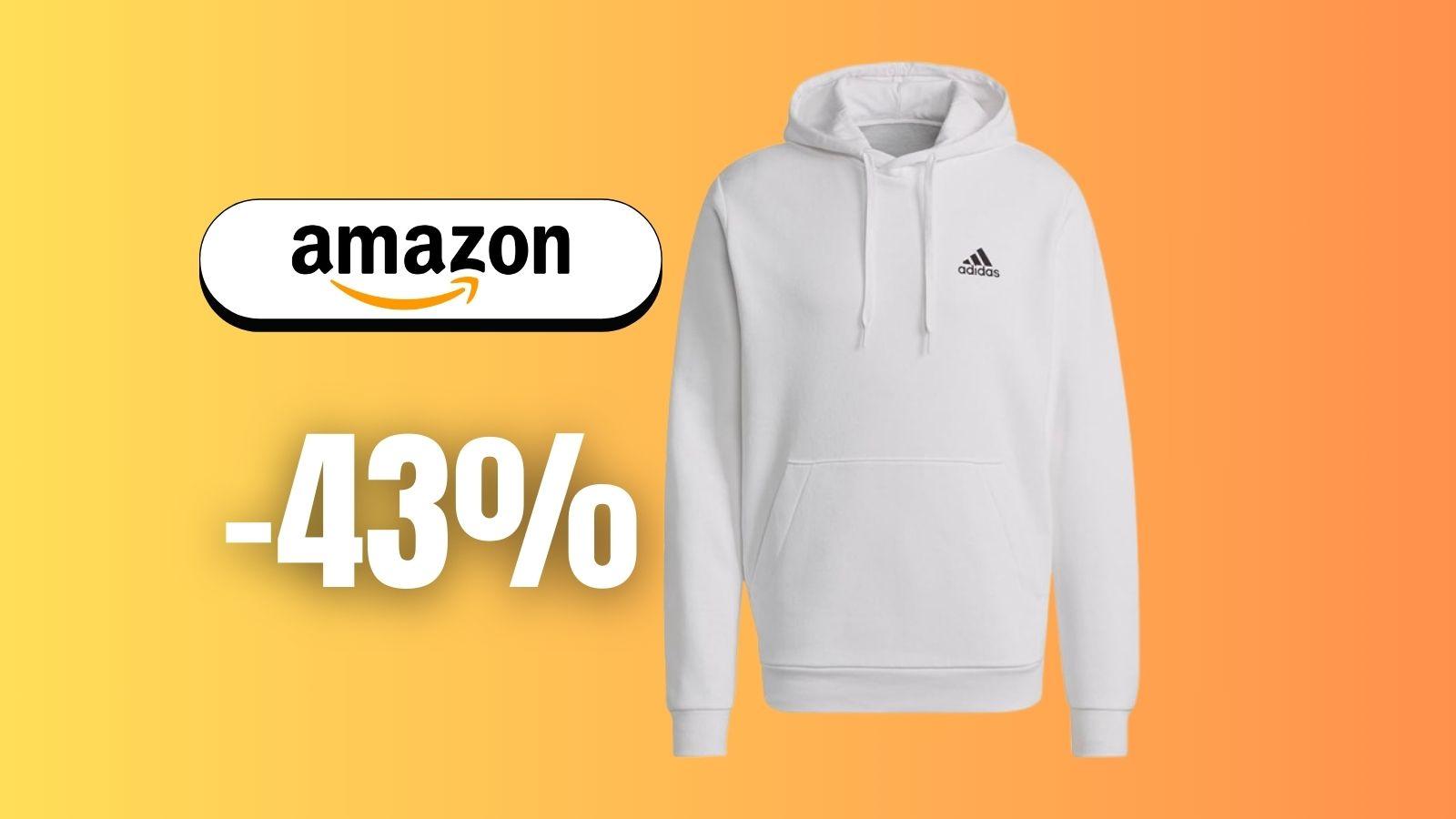 Vestibilità comoda da Ilrestodelcarlino.it Vestibilità comoda e look intramontabile felpa Adidas ad un super prezzo su Amazon