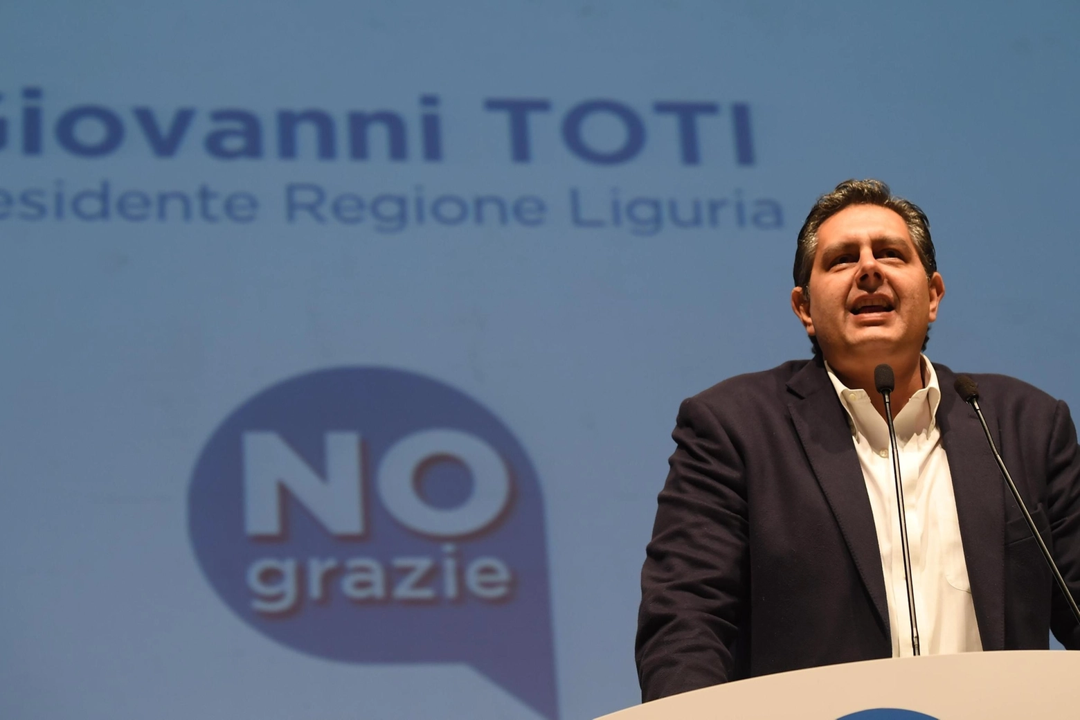 Giovanni Toti, presidente della Regione Liguria (Ansa)
