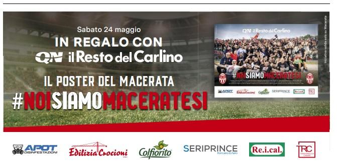 maceratese promossa in serie d sabato il poster in regalo con il carlino