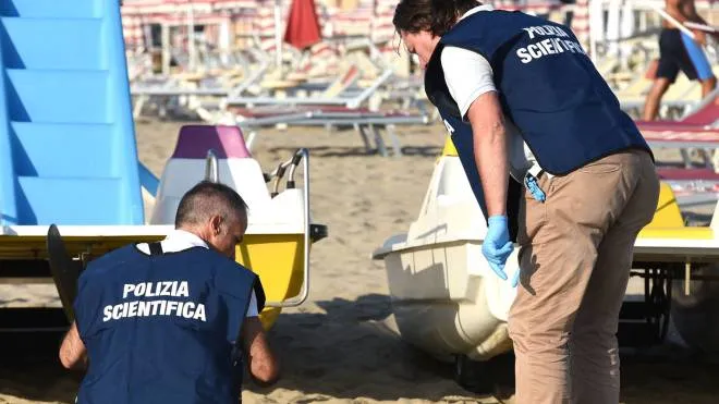 Rimini 26-08-2017 - Aggressione stupro coppia polacchi spiaggia bagno 130 Rimini. © Manuel Migliorini  Adriapress