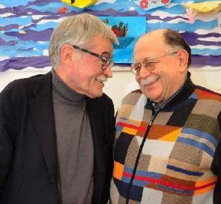 Gli scrittori modenesi Marco Santagata e Walter Siti (ph. Diego Poluzzi)