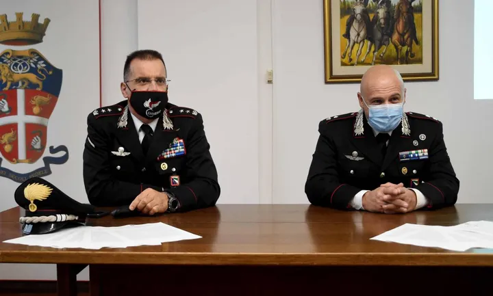 Il tenente colonnello Mauro Maronese e il maggiore Gabriele Porta, comandante dell’Investigativo