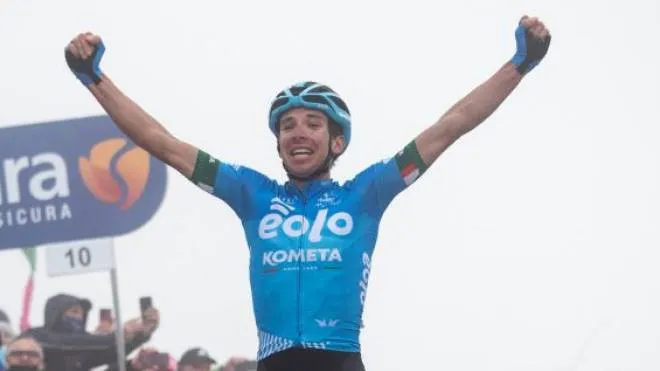 Italian rider Lorenzo Fortunato of Eolo-Kometa Cycling Team team wins the 14th stage of the 2021 Giro d'Italia cycling race over 205km from Cittadella to Monte Zoncolan, Italy, 22 May 2021.
ANSA/LUCA ZENNARO