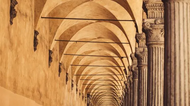long rows of arches and columns